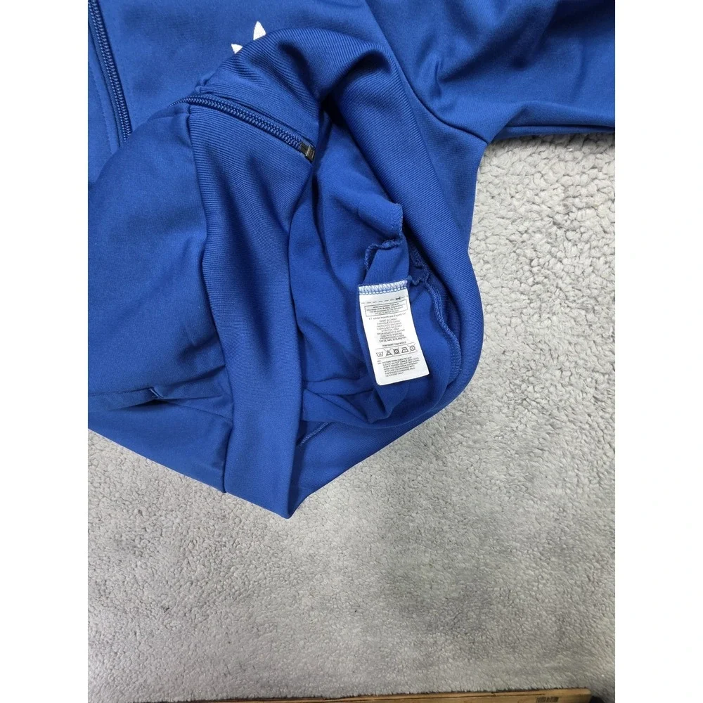 Adidas Youth Boys Size‎ 15-16Y XL Track Jacket Full Zip Blue with White Stripes